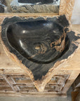 Natural Fossilised Wood Basin 20