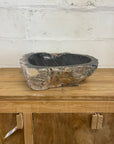 Natural Fossilised Wood Basin 21 - 48.5 x 46.5 x 15cm