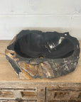 Natural Fossilised Wood Basin 22 - 53 x 36 x 14.5cm