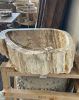 Natural Fossilised Wood Basin 23