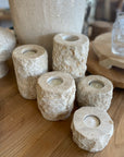 Natural Marble Stone Tealight Candle Holder 15cm