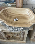 Natural Onyx Stone Basin 63 - 56 x 39 x 15cm