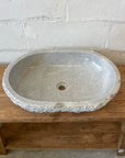 Oval Natural Onyx Stone Basin 04 - 62 x 42 x 15cm