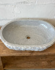 Oval Natural Onyx Stone Basin 06 - 61 x 42 x 14cm