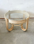 Natural Pretzel Rattan Side Table 80cm Dia