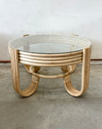 Natural Pretzel Rattan Side Table 80cm Dia