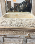 Natural Rectangle Marble Stone Basin 02