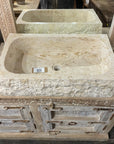 Natural Rectangle Marble Stone Basin 05
