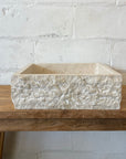 Natural Rectangle Marble Stone Basin 08 - 48x39x15cm