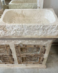 Natural Rectangle Marble Stone Basin