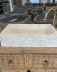 Natural Rectangle Marble Stone Basin 04