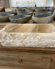 Natural Rectangle Onyx Stone Basin 03