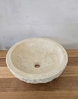 Natural Round Marble Stone Basin 05 | Pre Order - Arriving End Nov