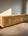 Natural Teak Entertainment Unit 220cm