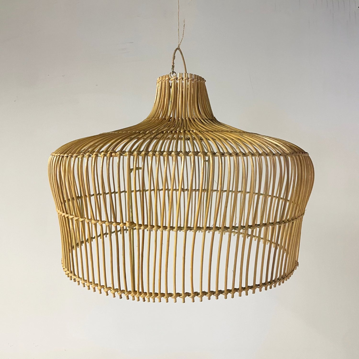 Natural Zari Rattan Pendant 40cm Dia