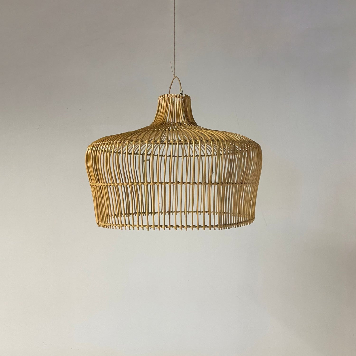 Natural Zari Rattan Pendant 60cm Dia