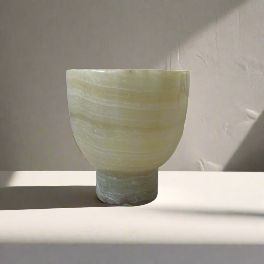 Onyx Stone Standing Bowl