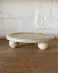 Onyx Stone Round Footed Platter