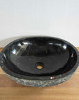 Oval Andesite Burn Stone Basin 06