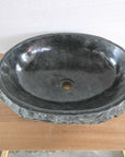 Oval Andesite Chisel Stone Basin 01