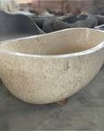 Oval Full Polished Marble Stone Bath 01