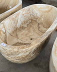 Oval Full Polished Onyx Stone Bath 02 - 150 x 80 x 50cm | Pre Order