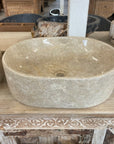 Oval Marble Stone Basin