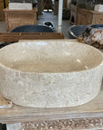 Oval Marble Stone Basin