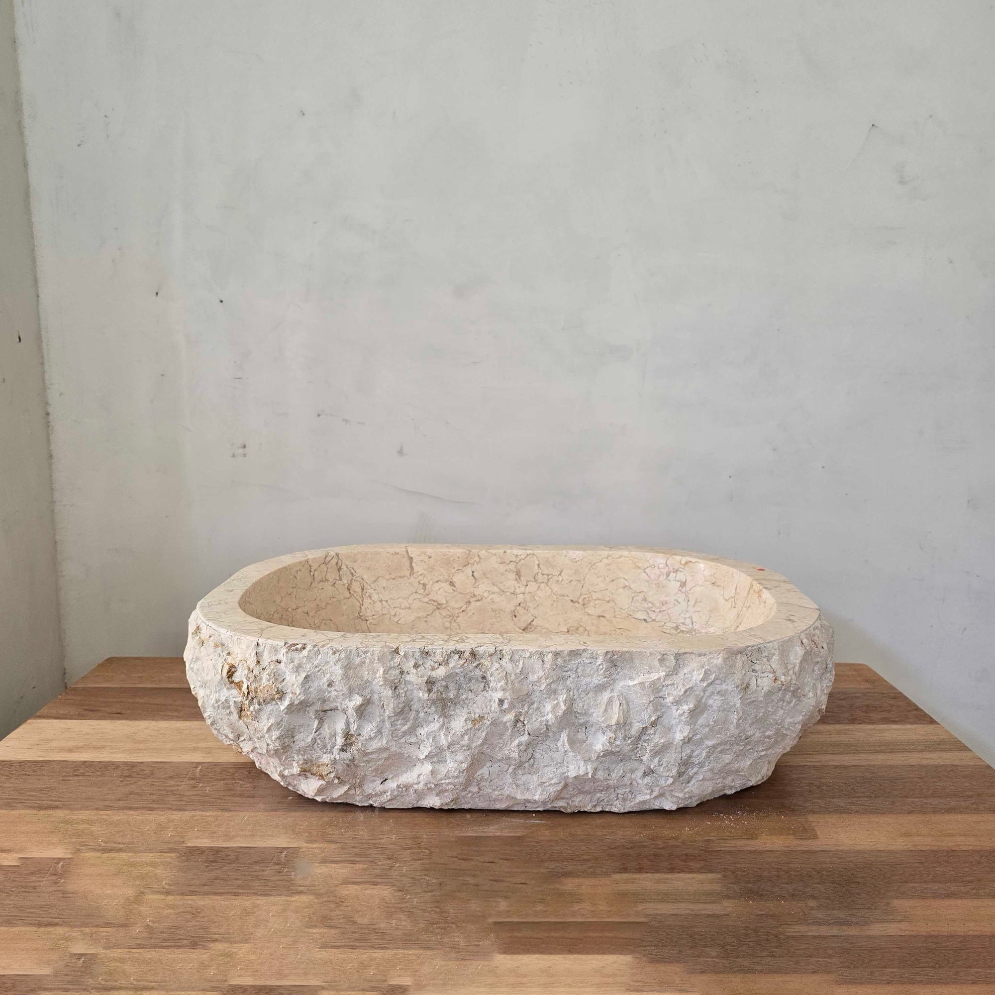 Oval Natural Marble Stone Basin 04 | Pre Order - Arriving End Nov