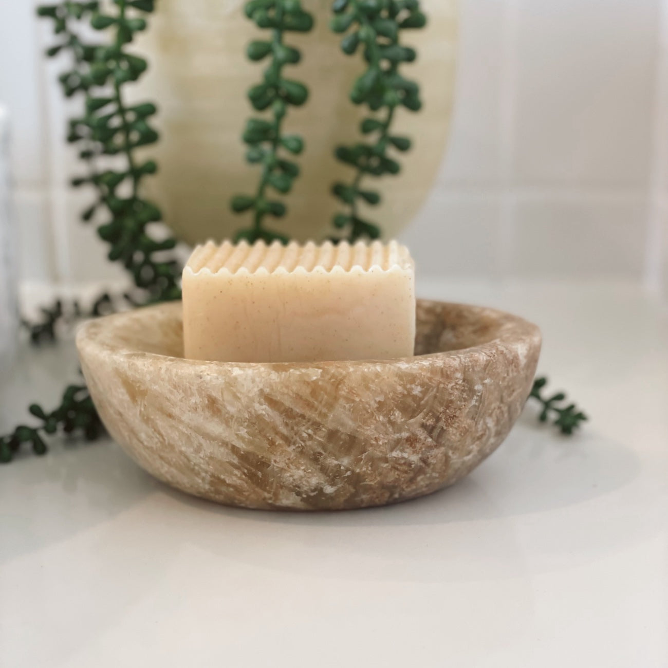Oval Onyx Stone Soap Dish