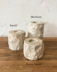 Natural Marble Stone Tealight Candle Holder 8cm