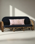 Caramel Pretzel Rattan 3 Seater Lounge - Black Cushion - Pre Order