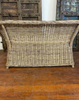 Rattan Curved Grey 2 Seater Chair | Made To Order