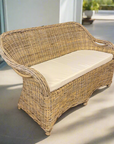 Rattan Curved Grey 2 Seater Chair | Made To Order