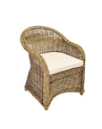 Rattan Curved Grey Arm Chair
