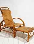 Rattan Pull Out Sun Lounger Caramel
