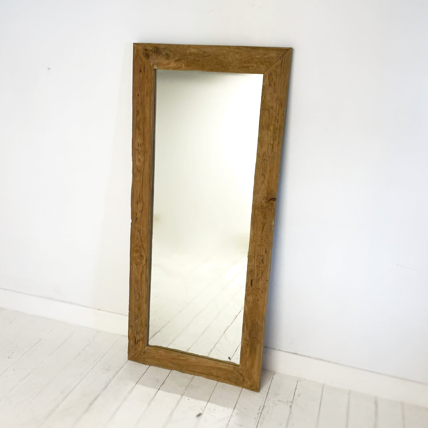 Raw Rustic Teak Full Length Mirror 80x180cm