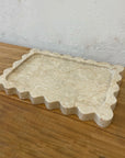 Rectangle Scallop Marble Stone Tray