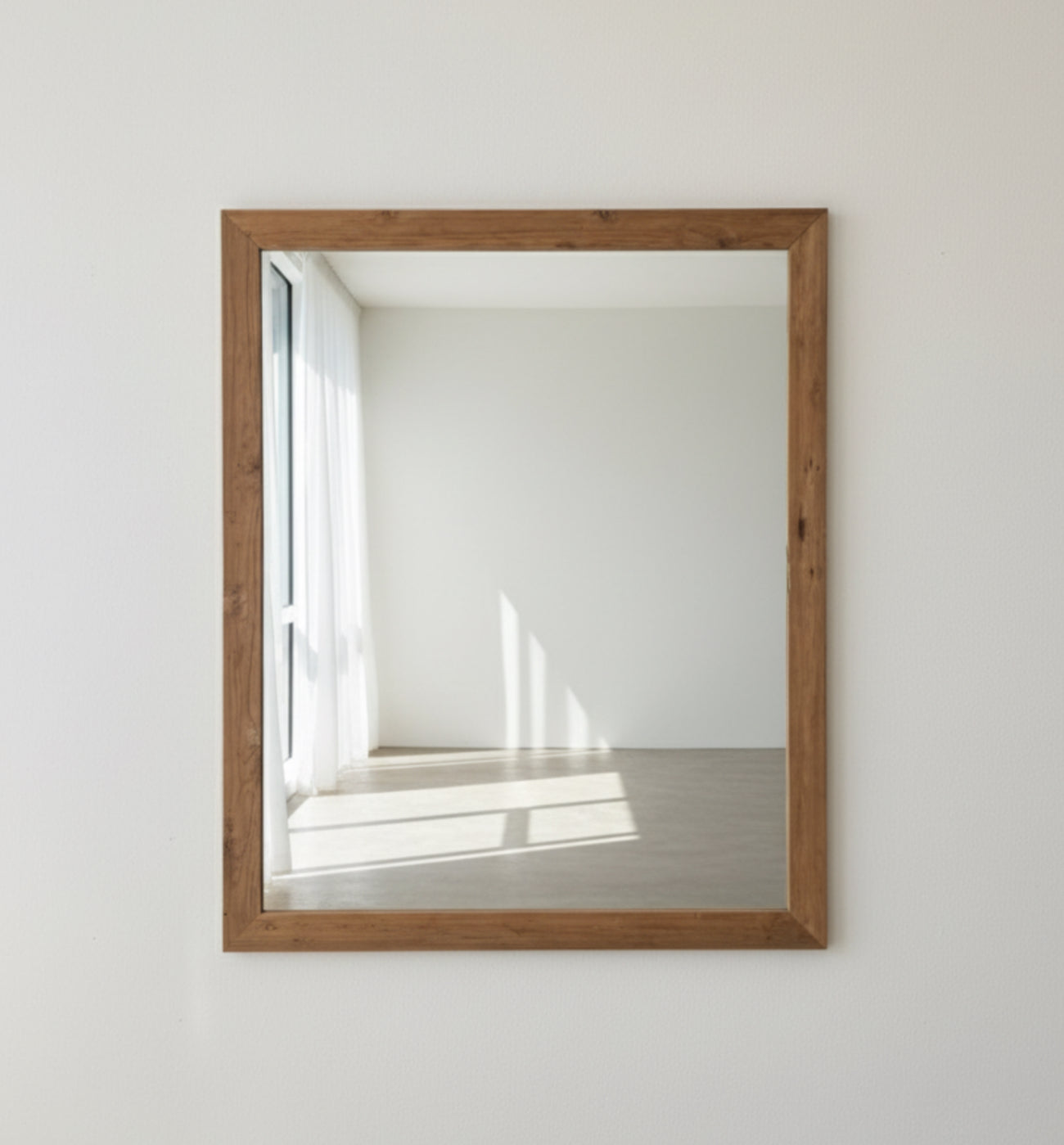 Rectangular Teak Mirror 100x120cm