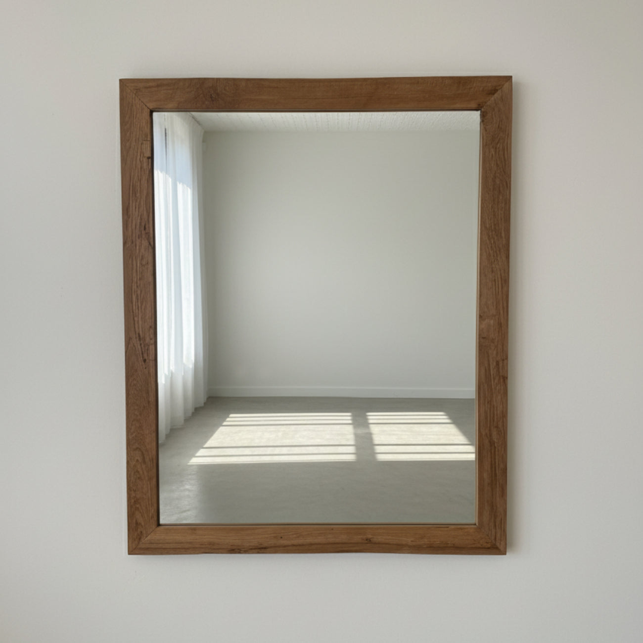 Rectangular Teak Mirror 80x100cm
