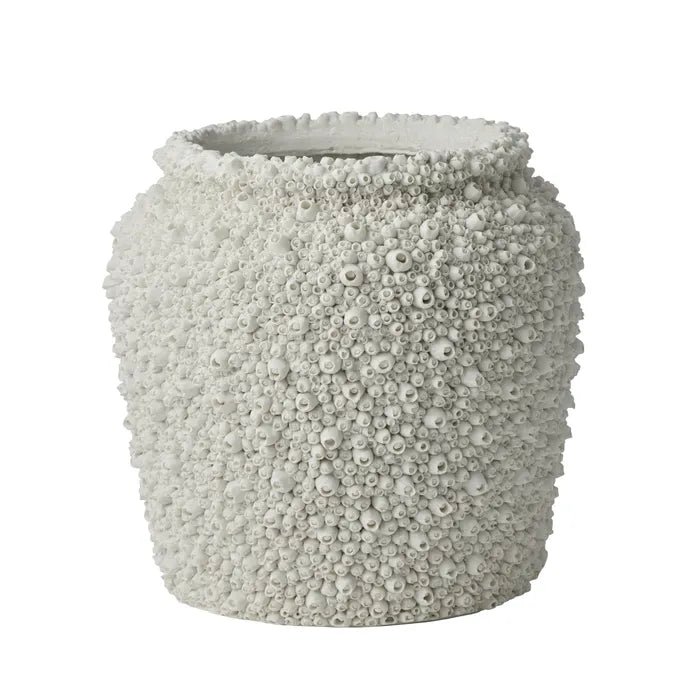 Reina Resin Pot 24.5x24cm White*