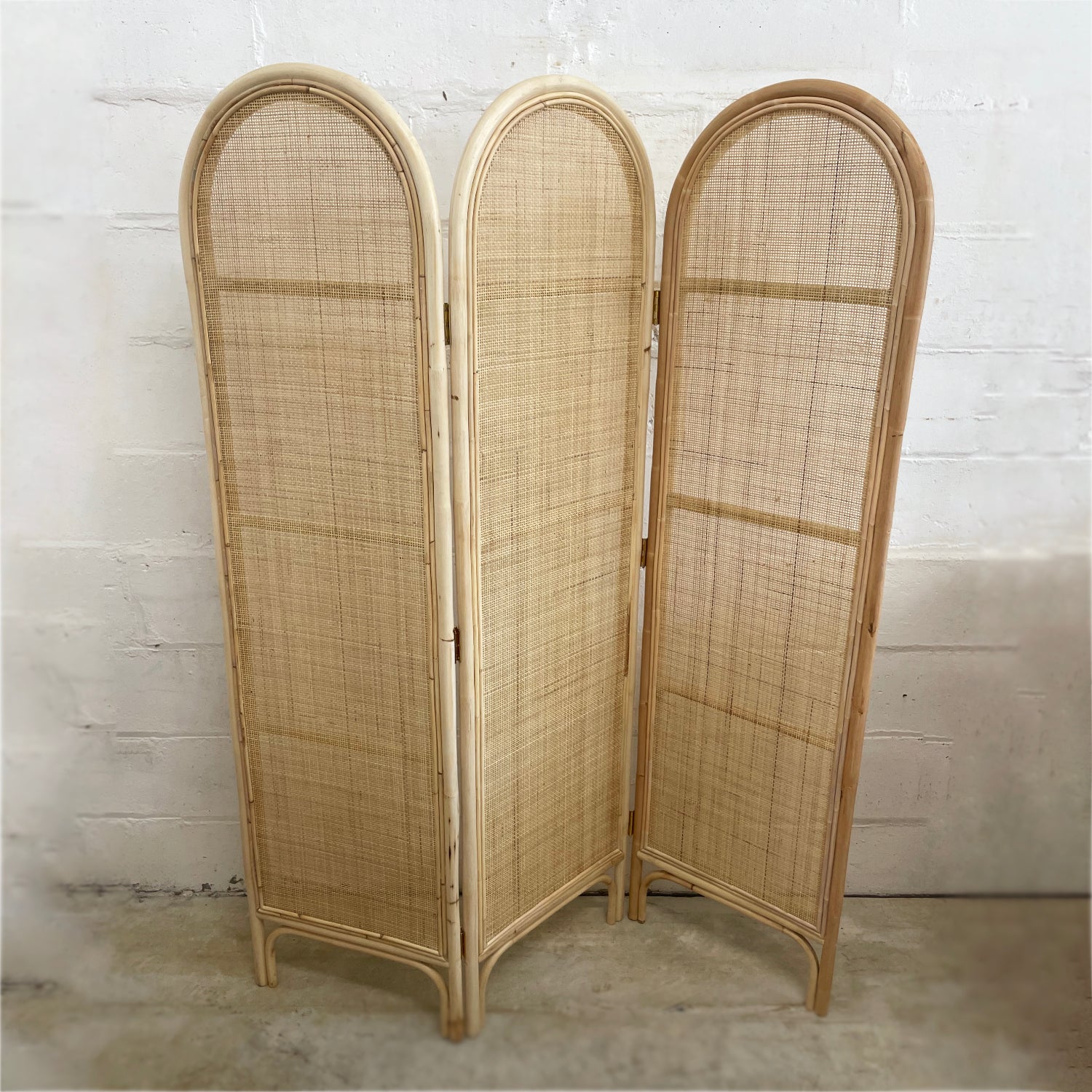 Hazel Rattan 3 Panel Screen Room Divider