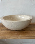 Round Beige Marble Stone Basin 01