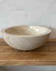 Round Beige Marble Stone Basin 03
