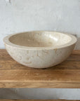 Round Beige Marble Stone Basin 04