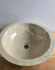 Round Beige Marble Stone Basin 05 | Pre Order