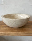 Round Beige Marble Stone Basin 07