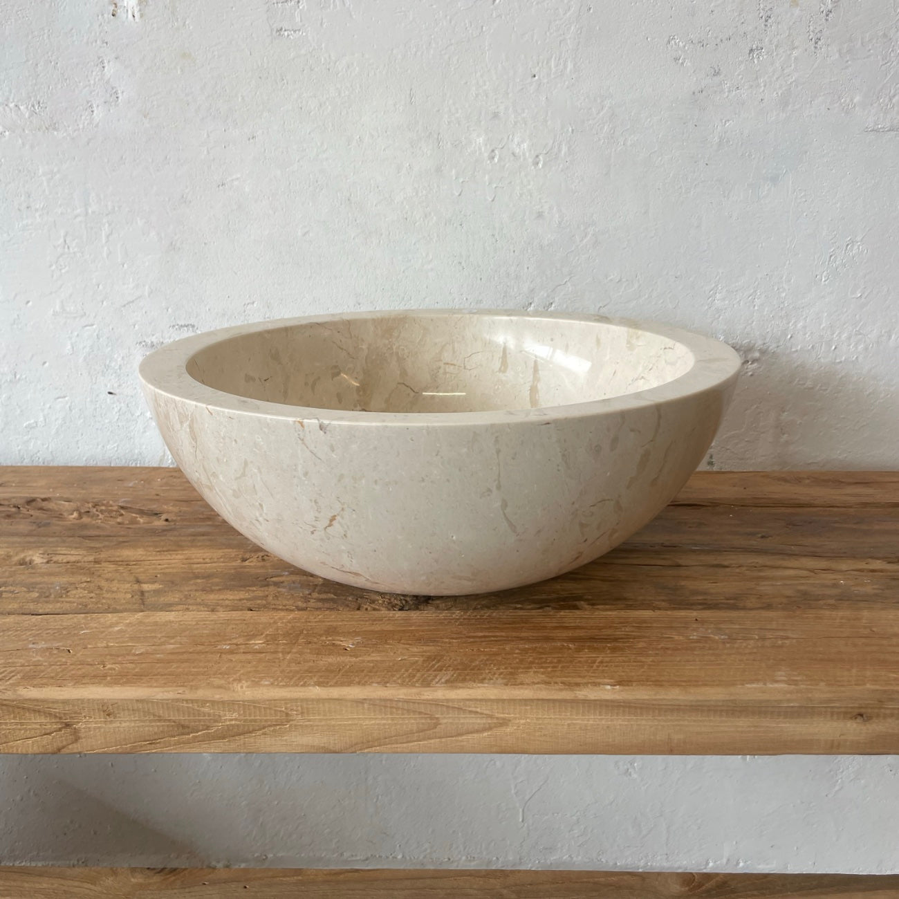 Round Beige Marble Stone Basin 09