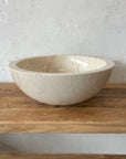 Round Beige Marble Stone Basin 09