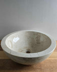 Round Beige Marble Stone Basin 10